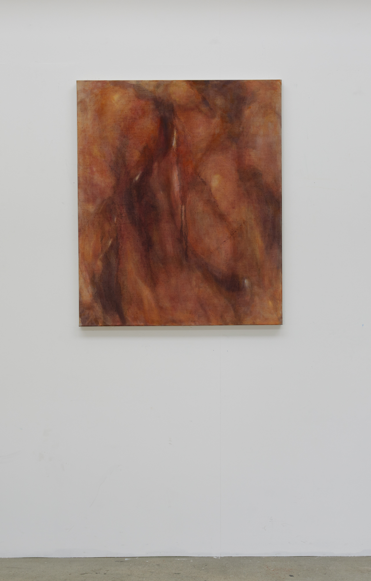 "Turbid"abstract oil painting on linen by emerging artist, nature-inspired contemporary art for collector