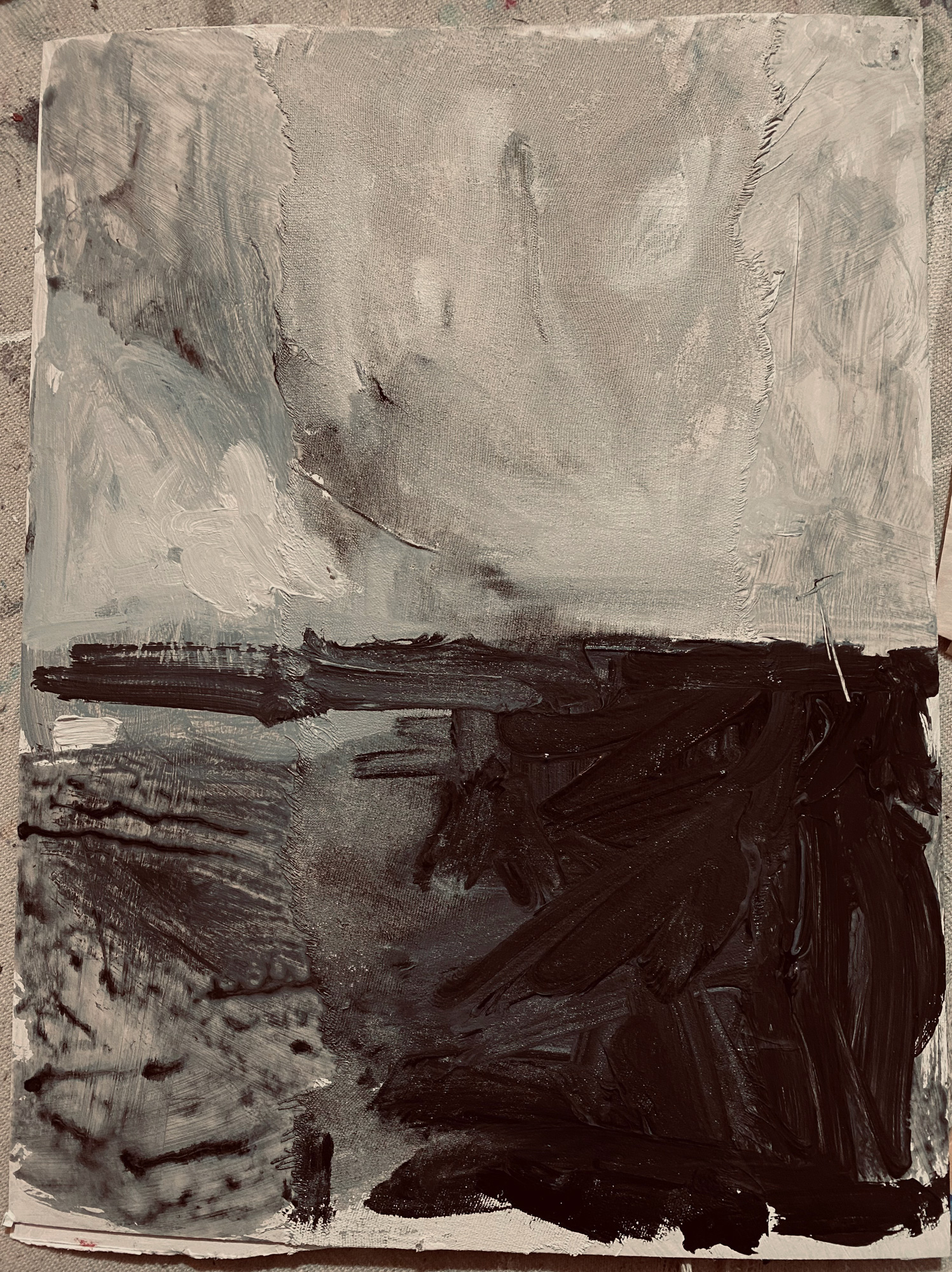 'Fenview' is an abstract acrylic painting by contemporary emerging artist