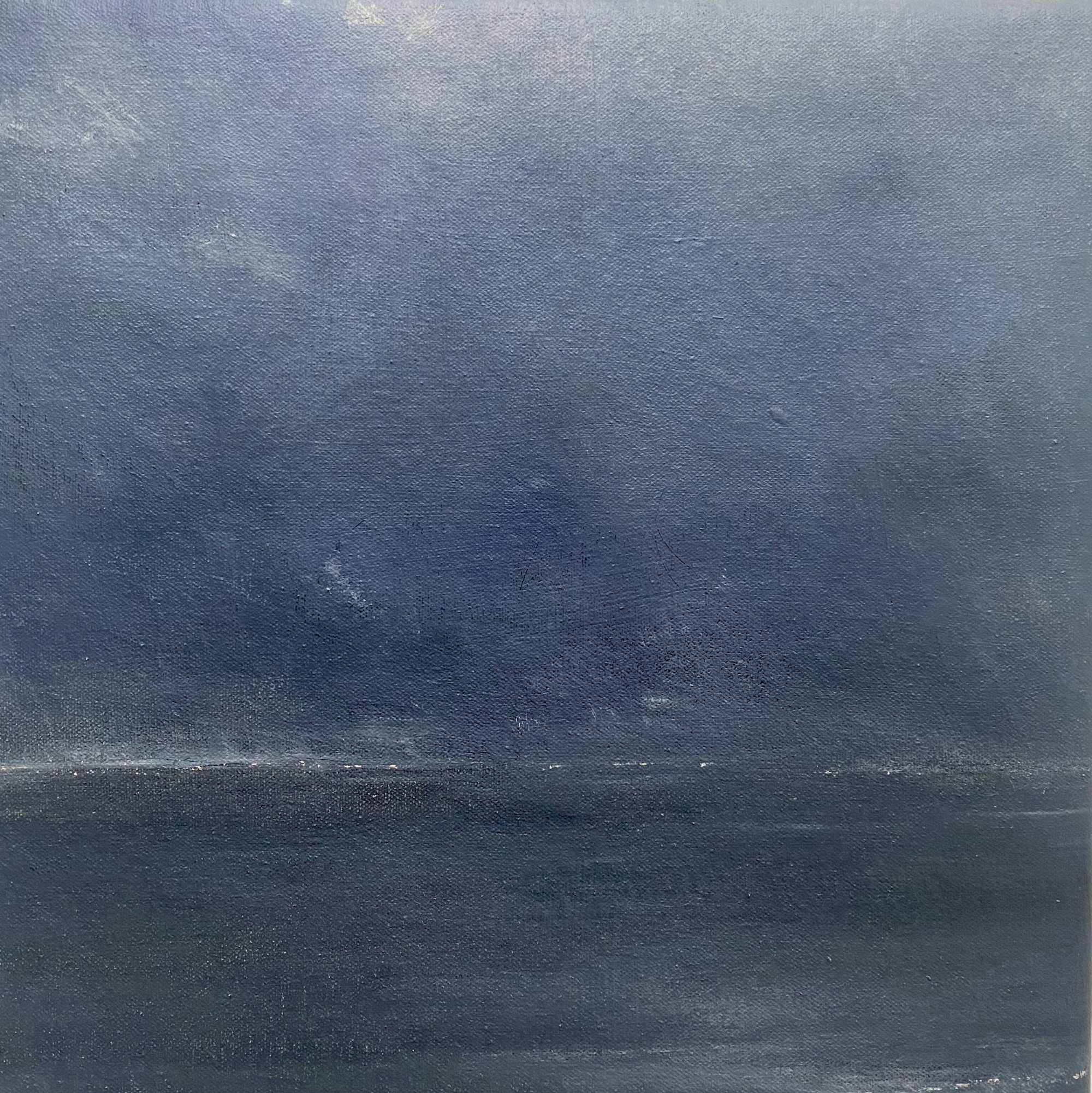 Toward is an oil painting of the sea seen from a clifftop by an emerging contemporary artist