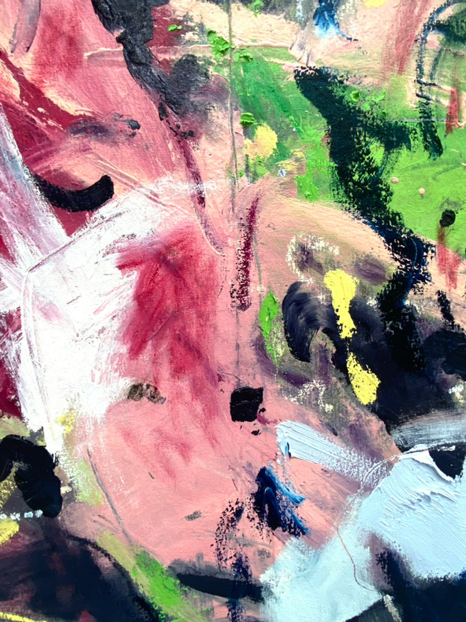 Detail of abstract oil painting